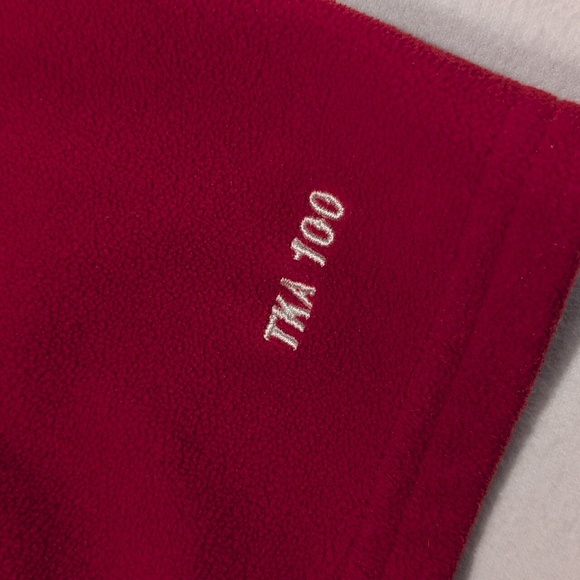 The North Face Red Quarter Zip Pullover Fleece TKA 100 - Picture 9 of 9